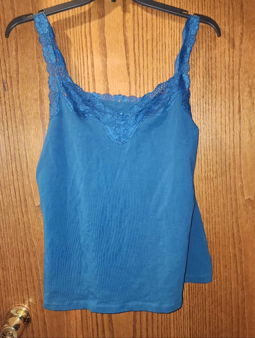 Studio 1940 Blue Lace-Trim Camisole Tank Top - Women 22/24 W